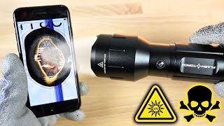 Worlds Brightest Flashlight vs iPhone 7 [upl. by Jeffries]