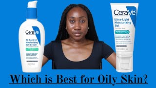 CeraVe UltraLight Moisturizing Gel vs CeraVe Oil Control Moisturizing GelCream  TamunoAbbey [upl. by Tierney]