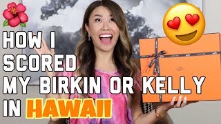 HOW I SCORED A HERMES BIRKINKELLY IN HAWAII  UNBOXING  My Story  PRICE comparison [upl. by Nonrev]