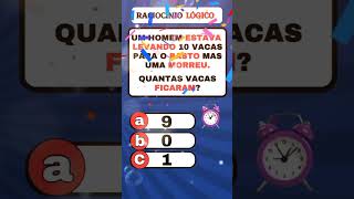 Raciocínio lógico quiz quiztime matematica [upl. by Leclair535]