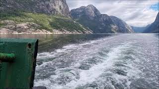 Lysefjorden  The Pulpit Rock Ferry cruise Lauvik  Forsand  Sognesand  Flørli  Lysebotn [upl. by Noseaj]