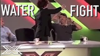 Sharon Osbourne THROWS Water Over Simon Cowell During Audition  X Factor Global [upl. by Donoghue]