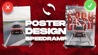 Car Poster Photoshop Design  SPEEDRAMP  4K [upl. by Raamal]