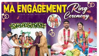 మా engagement ring ceremony function part1🥹😍❤️vizagtwinsofficial engagement priyapriyanka love [upl. by Ivel438]