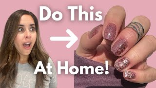 Dip powder on short natural nails  beginners guide to at home manicures [upl. by Sweyn]