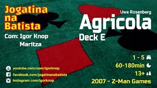 Agricola Deck E partida quase completa passo a passo e em português [upl. by Nihahs]