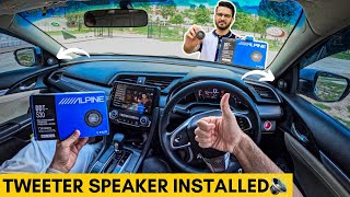 HOW TO INSTALL TWEETERS IN HONDA CIVIC 2018  BEST TWEETERS FOR HONDA CIVIC 2018 carsoundsystem [upl. by Ahsoyek832]