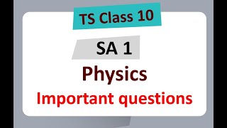 sa1 physics important question 2024 10th class physics sa1 question paper 2024 10th class [upl. by Ealasaid]