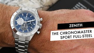 INTRODUCING The Zenith Chronomaster Sport Now With Polished Steel Bezel amp Metallic Blue Dial [upl. by Josy]