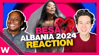 🇦🇱 Besa Kokëdhima  Zemrën n’dorë REACTION  Albania Eurovision 2024 [upl. by Bascomb188]