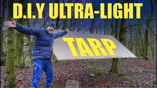 MAKE YOUR OWN TARP  WILD CAMPING  HAMMOCK  TEA IN THE WOODS  LIGHTWEIGHT CAMPING GEAR [upl. by Broderic]