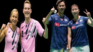 Badminton Mixed Doubles  TabelingPiek DEN vs WatanabeHigashino JPN  All England Open 2024 [upl. by Beilul]