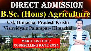 Csk Hpkv palampur university l Merit list Out 🥳l Counseling 2024 Stated ✨💥l agriculture himachal [upl. by Barbuto]