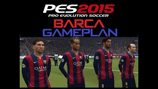 Pes 2015 Best Barcelona Gameplan  Formation  Online Match [upl. by Eadnus203]