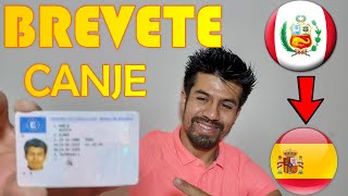 🇵🇪🇪🇦🚘Como canjear brevete peruano en España Canje de licencia de conducir de Peru en España [upl. by Vanny]