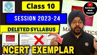 NCERT EXEMPLAR CLASS 10 MATHS DELETED PORTION FOR SESSION 202324  CLASS 10 MATHS DELETED SYLLABUS [upl. by Razatlab]