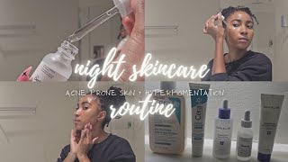 NIGHT SKINCARE ROUTINE  how to manage acne  healthy skin barrier [upl. by Mason]