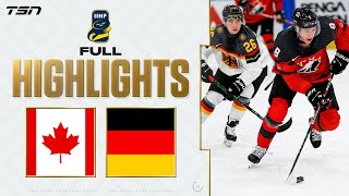 Canada vs Germany FULL HIGHLIGHTS  World Juniors 2024 [upl. by Attiuqehs319]