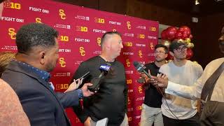 USC Media Day  OL Coach Josh Henson [upl. by Nuahsad]