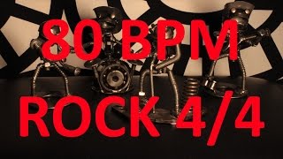 80 BPM  ROCK  44 Drum Track  Metronome  Drum Beat [upl. by Jo-Anne]