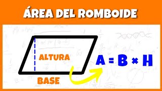 COMO hallar el ÁREA del ROMBOIDE  Explicación en menos de 5 minutos 😎 [upl. by Ansell]