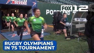 Olympic rugby players face off at 7s AllStar Tournament in Portland [upl. by Ellan]