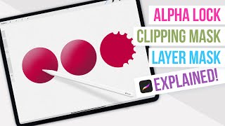 Procreate  Alpha Lock Clipping Mask and Layer Mask Explained [upl. by Watson]