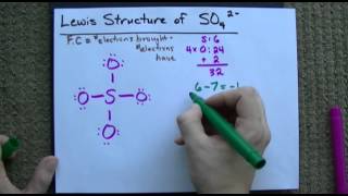 Lewis Structure of SO42 Sulfate CORRECT [upl. by Zsa]