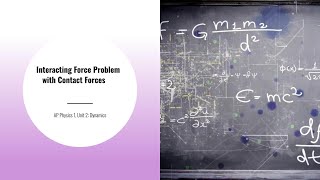 AP Physics 1 Unit 2DynamicsInteracting Force Problem with Contact Forces [upl. by Kryska624]