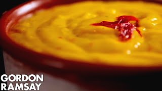 How To Make Garlic amp Saffron Mayonnaise  Gordon Ramsay [upl. by Kalb]