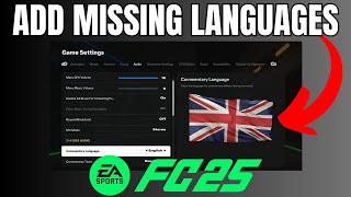 EA FC 25 How to Change Commentary Language 100 WORKING [upl. by Arymas]