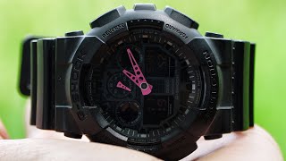 GShock GA100C1A4JF Pink Hands Monotone [upl. by Ressan]