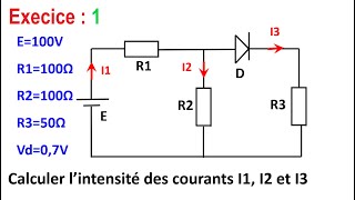 Électronique  Les diodes Exercice 1 Diode avec seuil DiodesCE [upl. by Whatley573]