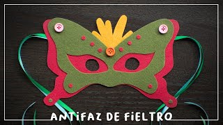 Cómo hacer un ANTIFAZ de CARNAVAL con FIELTRO de COLORES [upl. by Gathers522]