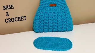 PASO A PASO PARA TEJER BASE A CROCHET PARA CARTERAS [upl. by Randie134]