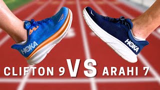 Hoka Clifton 9 Vs Arahi 7 My quotToo Latequot Review [upl. by Niac]