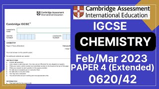 IGCSE CHEMISTRY PAPER 4 FebMarch 2023  062042  Solved [upl. by Mcgregor316]