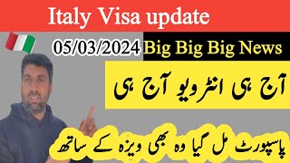 Big Braking News Italy Visa update 2024Italy Embassy Islamabad last updateHelpfull [upl. by Esinyl114]