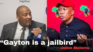 Minister Gayton McKenzie responds to EFF President Julius Malema calling him a bantiti Jailbird [upl. by Asyla23]