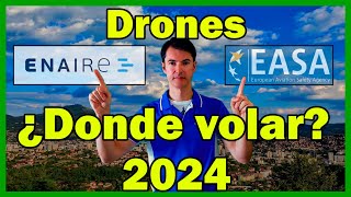 ¿donde volar el dron en 2024 Mapas para saber donde puedo volar mi dron en España y en Europa [upl. by Yadsnil150]