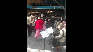 Old lady dancing at a vintage Tea Dance London Spitalfields Market [upl. by Coulson561]