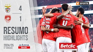 Resumo Benfica 41 Santa Clara Liga 2425 5 [upl. by Nayrda313]