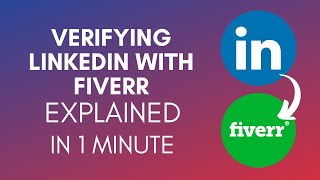 How To Verify LinkedIn Account With Fiverr 2024 [upl. by Yhtomot]