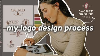 HOW I DESIGN CUSTOM LOGOS Procreate Tutorial [upl. by Cooe]