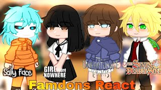 Fandoms React  Gacha Club  Girl From NowhereSally FaceSeries Unfortunate eventesNanatsunotaizai [upl. by Orpheus79]