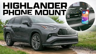 Toyota Highlander 2019 Course Motorsports Phone Mount installation [upl. by Rausch]