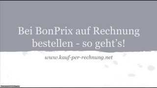 So kauft man bei BonPrix auf Rechnung [upl. by Eelime]