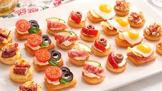 Canapés muy fáciles rápidos y económicos para Navidad [upl. by Amie612]