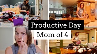 PRODUCTIVE DAY IN THE LIFE OF A MOM OF 4  SPRING CLEANING MOTIVATION FOR MOMS 2024 [upl. by Ful]