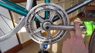 Shimano FF System front freewheel crankset Rare bicycle part [upl. by Ewald530]